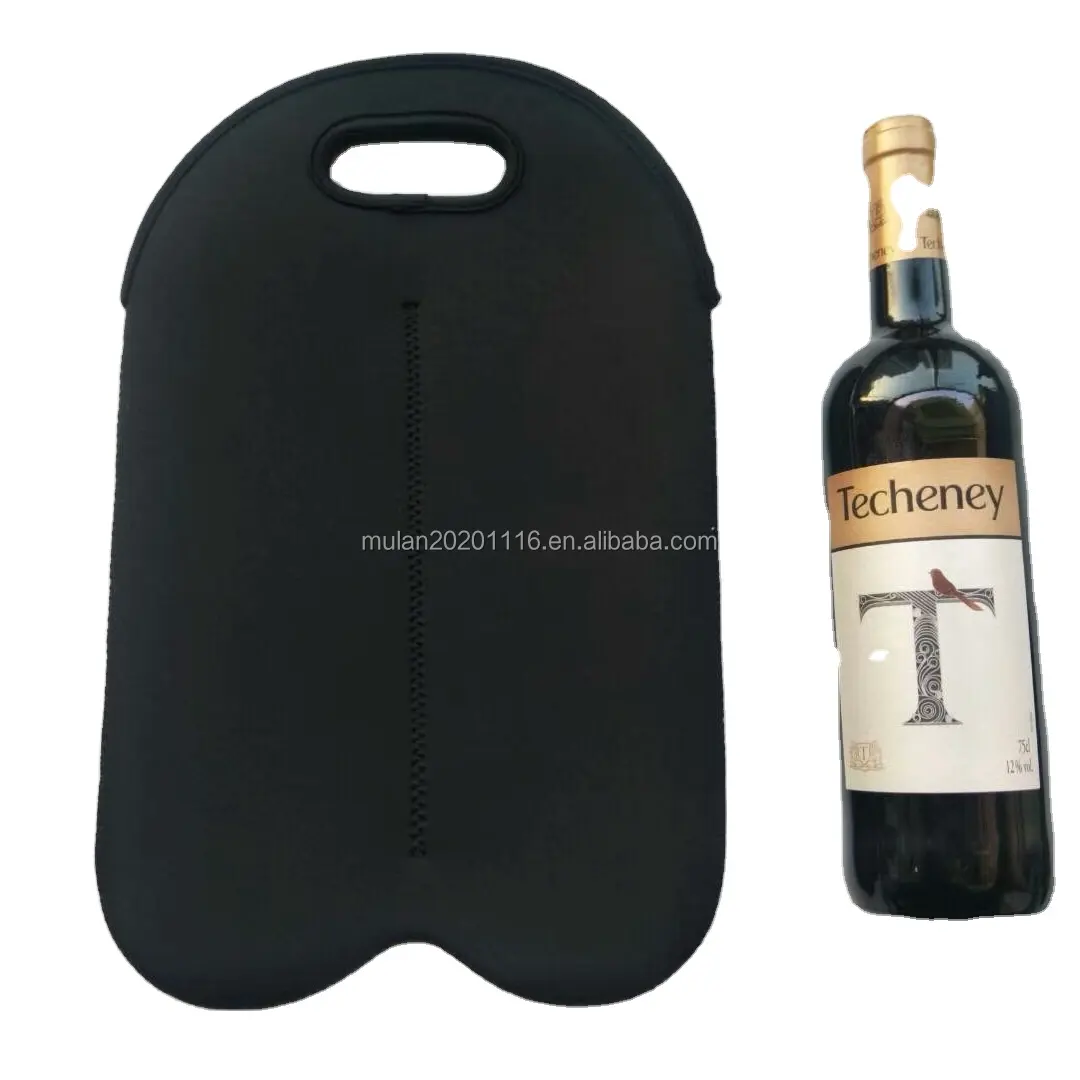 Custom logo Bottles Neoprene Beer Wine Bottle Freezer Bag Cooler Wine-bottle Bag Protect Insulated Cover Beer Cooling bag