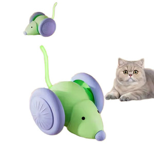 HMG LED ışık-Up interaktif USB şarj edilebilir sessiz plastik fare akıllı otomatik kedi oyuncak yavru eğlence için - Product Image 1