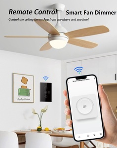 Smart Wifi Fan Speed Control Switch for Fan Dimmer Wireless <strong>AU</strong> US Tuya App Tempered Glass Panel <strong>Remote</strong> Voice Alexa Google Home - Product Image 2