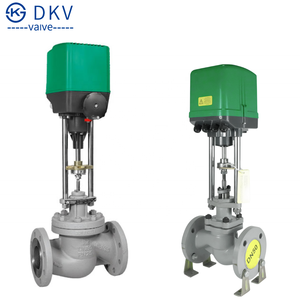 DKV 2路电动蒸汽热油截止阀电动调节阀用于油蒸汽气体WCB控制截止阀 - Product Image 3