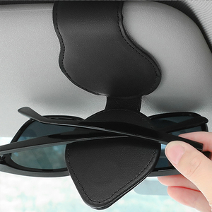 Gacent Webbing Strap Factory Personalizable Magnetic Leather Car Visor Gafas Clip Organizador con correas elásticas