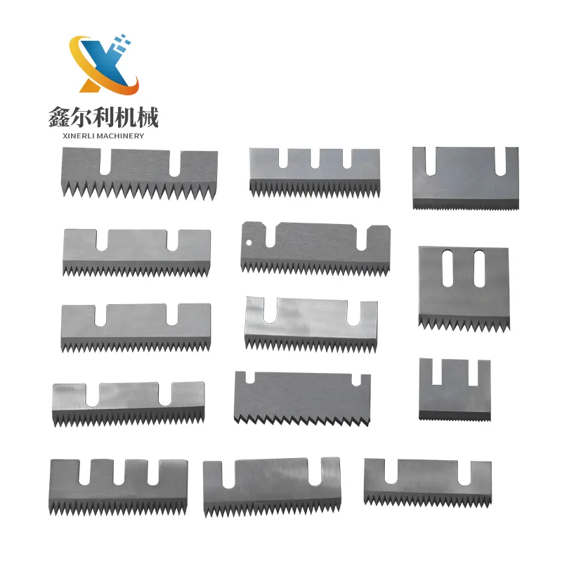 Lame durable de machine de cachetage d'emballage de zigzag dentelé de couteau de coupe de film plastique