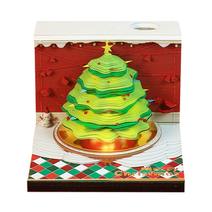 Ready to Ship <strong>Notepad</strong> <strong>Cube</strong> Diy <strong>Paper</strong> Craft Christmas Tree Gift Set Magic Notes Custom 3D <strong>Memo</strong> Pad for Dropshipping - Product Image 2