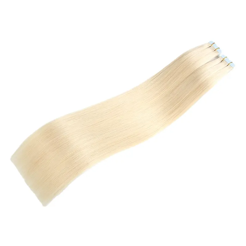 RTS Gran Venta 22 Pulgadas Extensiones de Cabello Rubio 613 #100 Trama de Cabello Humano Ruso Con AdhesiveTape