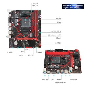 AMD Ryzen 5 3600 için PANDL yeni AM4 kombinasyonu Set desteklenen oyun PC çift DDR4 RAM M2 SATA3.0 USB3.0 PCIeX16 A520M anakart - Product Image 4