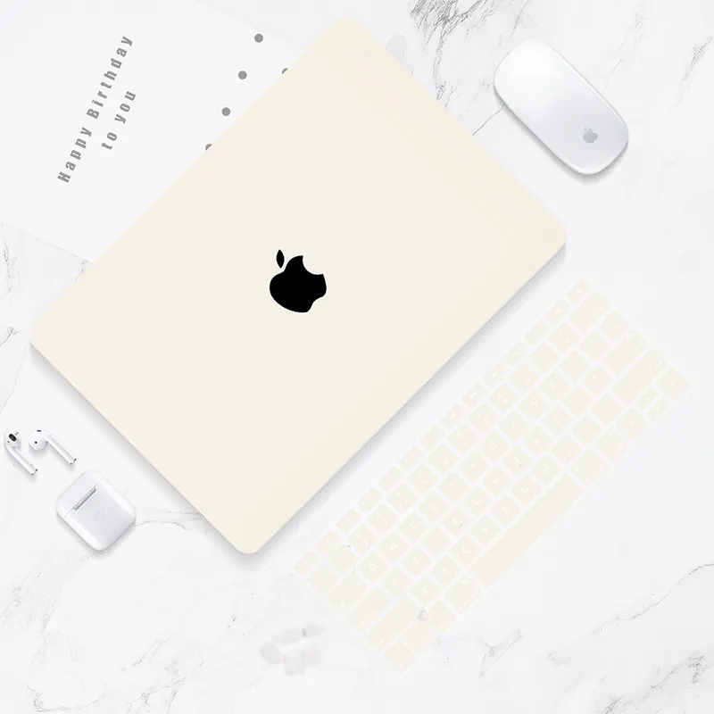 เคสแล็ปท็อปสีขาวแบบกำหนดเองสำหรับ MacBook Air 13เคสหนังใส่แล็ปท็อปสำหรับ A2681 A2179 A2337 A1932