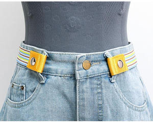 Cổ 3Cm Bán Buôn Khóa Miễn Phí Vải Vải Vành Đai Nylon Dệt Của Phụ Nữ Cộng Với Đàn Hồi Căng Lười Biếng Thắt Lưng Cho Quần Jean Quần Dresses - Product Image 3