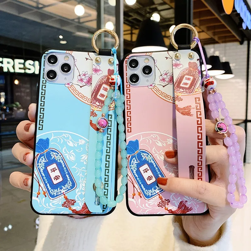 Ivanaze-funda de teléfono de dibujos animados 3D de estilo chino para iPhone 11 Pro X XS Max XR 8 7 6 6s Plus, funda trasera de silicona suave