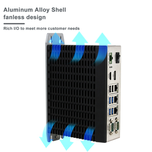 Không quạt Din Rail Mini PC j6412 DDR4 32 gam RAM công nghiệp nhúng Din Rail PC 3lan kép Lan nhúng công nghiệp hộp PC - Product Image 2