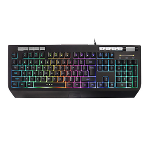 OEM 104-Key RGB Rainbow Backlit Membrane Gaming <strong>Keyboard</strong> with Palm Rest Custom LED RGB Full Size Gaming <strong>Keyboard</strong> with Knob - Product Image 1