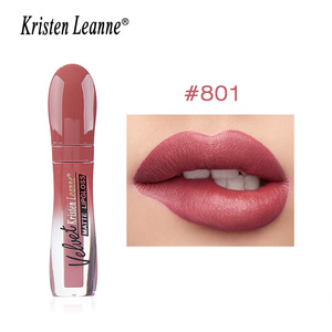 Kristen Leanne ลิปกลอส8มล., ลิปกลอสผสมรองพื้นเนื้อครีมออร์แกนิคไม่ติดทนนานลิปสติกไม่ซีดจางมิเนอรัลลิปกลอส - Product Image 6