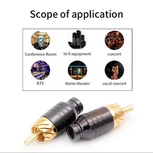 Luxury Soldering <strong>RCA</strong> Plug Jack Connector Speaker Audio <strong>Output</strong>/<strong>Input</strong> Adapter Plug Gold Plated Earphone Connector Jack - Product Image 6