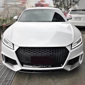 Araba 2015-2019 TT TTS yükseltme TTRS tarzı ön tampon vücut kiti siyah ızgara ile Audi TT TTS <span class=keywords><strong>MK3</strong></span> 2015 2016 2017 2018 2019