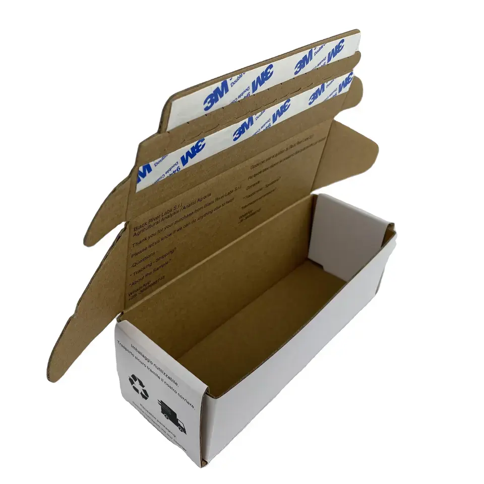 Colis de livraison personnalisé, boîte de colis, emballage ondulé blanc, boîte postale avec impression