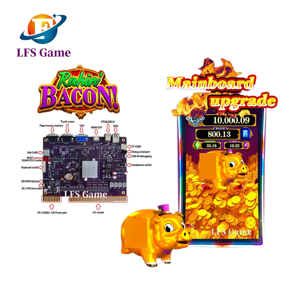 Tablero de juego de tocino Rakin de diseño de América de Venta caliente utilizado para gabinete de juego de habilidad de pantalla de 32/43 pulgadas