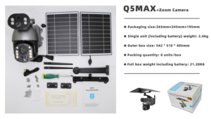 Ubox กล้อง3MP Wi-Fi 4G ระบบพลังงานแสงอาทิตย์ระบบออปติคอล10X แบตเตอรี่ติดตามแบบสองทางสัญญาณเสียงช่องเสียบการ์ด SD I-CAM + - Product Image 6