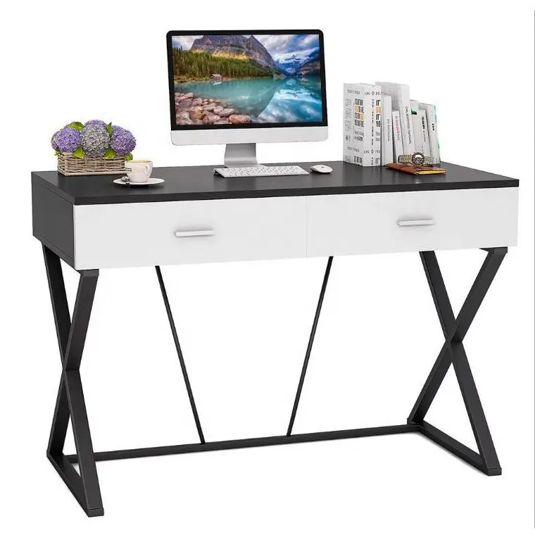 Home office modern desk computer desk office table with bookcase Factory Supply