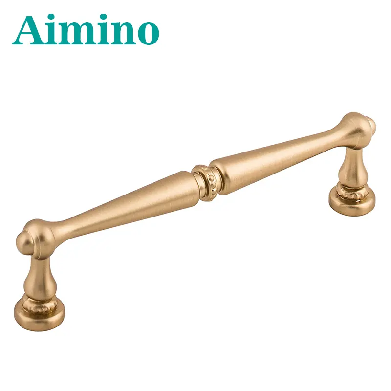 AIMINO 5 "maniglia centrale in bronzo spazzolato con finitura a tirante