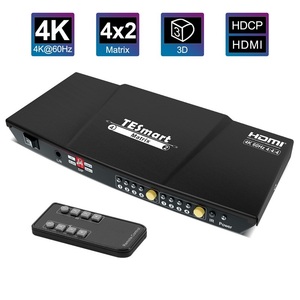 TESmart HDCP2.<strong>2</strong> Audio 4x2 <strong>HDMI</strong> <strong>Matrix</strong> Box with EDID 3D 4K 60hz for Security Systems <strong>HDMI</strong> Black Converter Switcher Splitter - Product Image 2