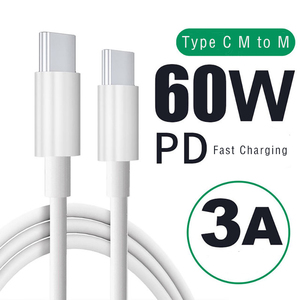 Fabrika doğrudan 60W 3A PD USB C hızlı şarj kablosu en kaliteli tip C tipi C şarj kablosu bilgisayar ve kulaklık için - Product Image 1