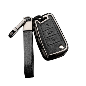 Car <strong>Key</strong> Cover Compatible with <strong>VW</strong> Polo <strong>Key</strong> Protector case for Volkswagen Golf 4 5 6 Skoda Seat 3 Buttons Alloy Car <strong>Key</strong> case - Product Image 4