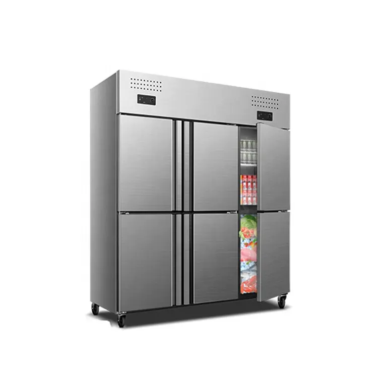 Refrigerador Vertical refrigerado con puerta de cristal, refrigerador Vertical para vino, comercial, Pepsi, congelador de pecho profundo Doble