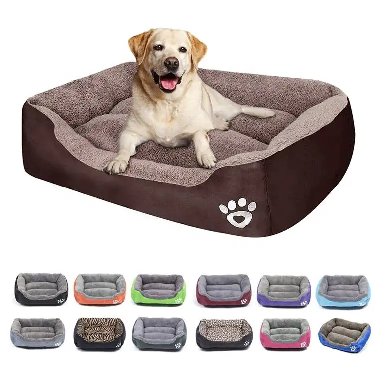 Оптовая продажа, дышащий диван-кровать для собак, двойная Нескользящая двухсторонняя кровать для собак, большие прямоугольные кровати для домашних животных