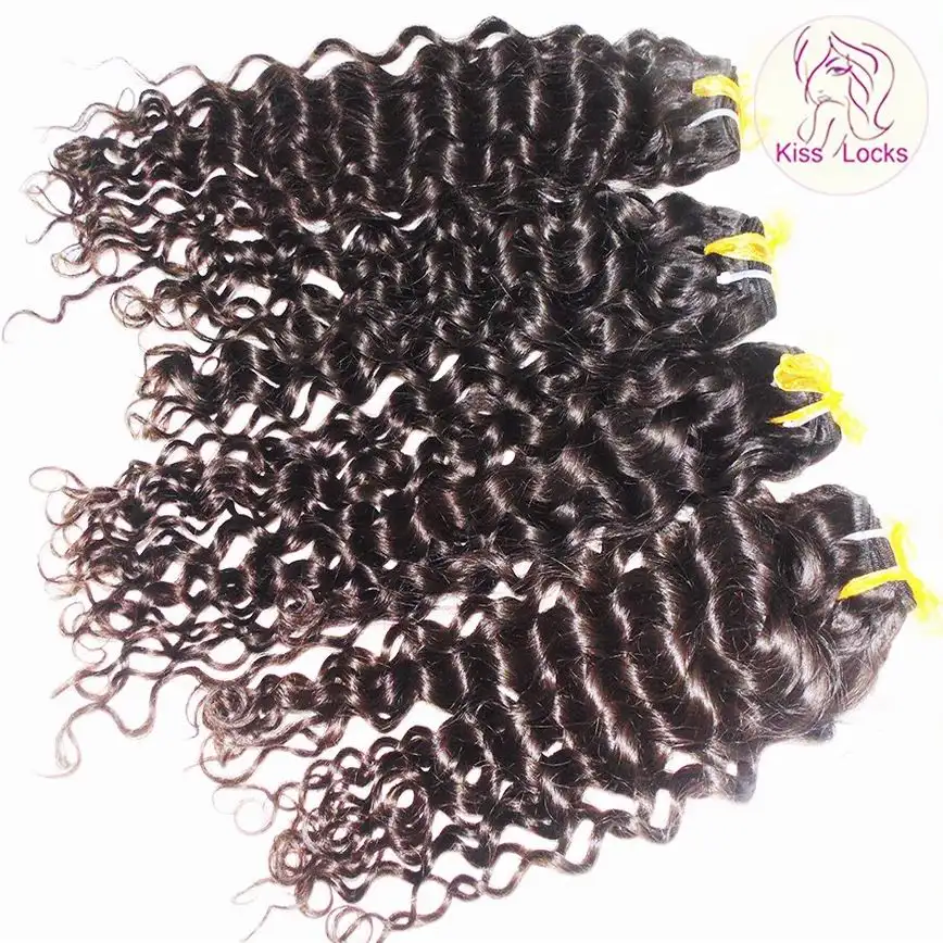 Natural unprocessed Brazilian raw virgin Hair Hair Wefts romance curl loose Italian curly wholesale