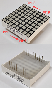 3.0mm square Led <strong>matrix</strong> <strong>8x8</strong> Orange Cathode Amber Color Led Dot <strong>matrix</strong> Display for Elevator HOUKEM-12288-AA - Product Image 3