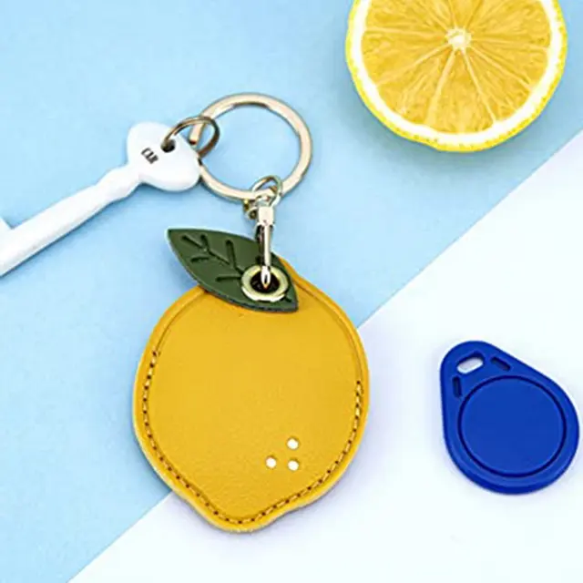 Portachiavi in pelle personalizzato all'ingrosso Cartoon Lemon accessori per auto Designer portachiavi in vita