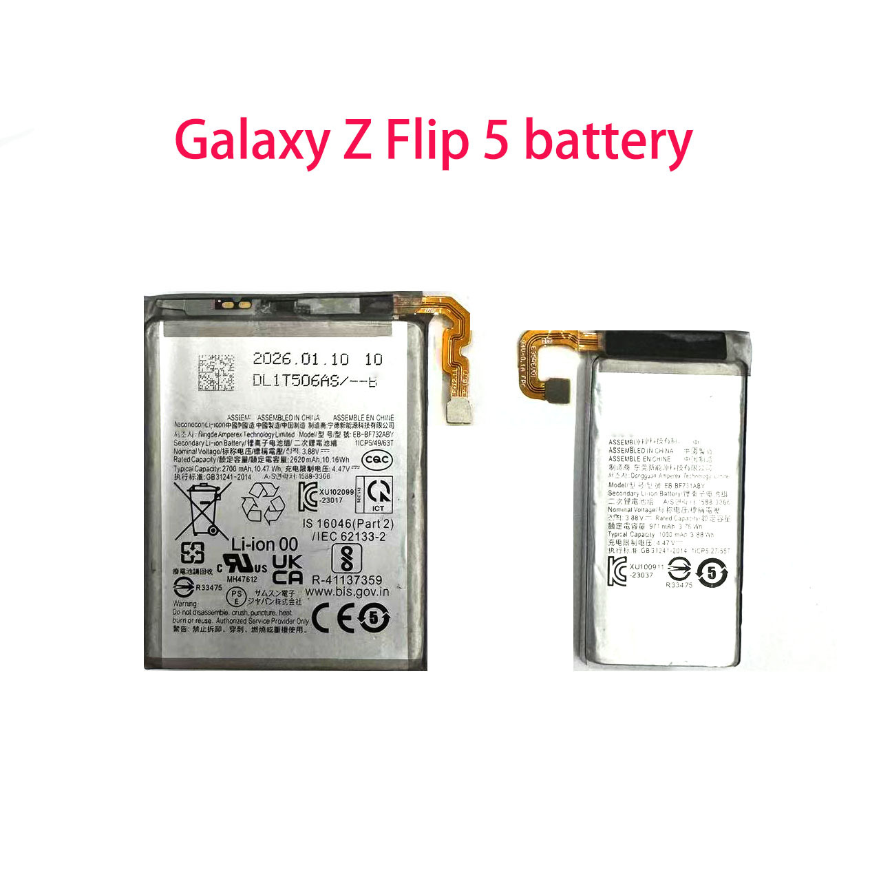 FOR ZFLIP5 f731U B DS W N Li Po Replacement Battery