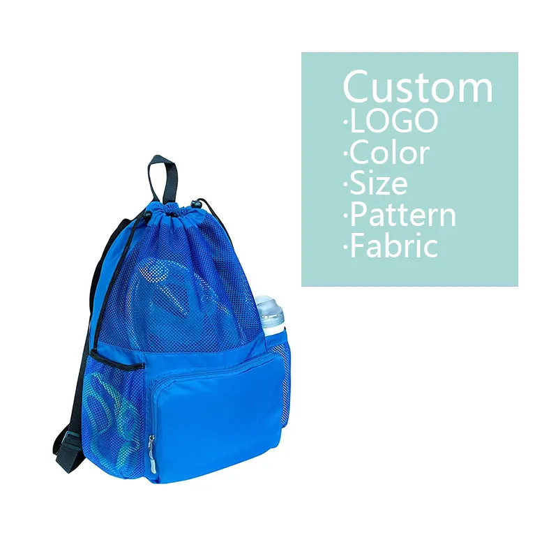 Mochila de nailon personalizada Con cordón, morral Con bolsillo de malla, informal, deportivo, Para gimnasio