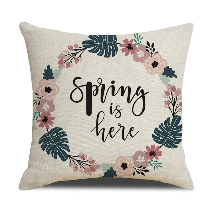 Geometric Linen Pillow Cover Cute Nordic Cushion Pillow Cover Digital Printing Car Sofa Bed Cushion Cover