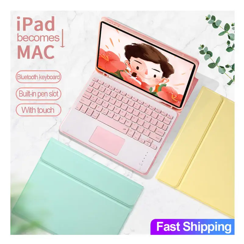 เคสแท็บเล็ตคีย์บอร์ดแบบหมุน360แม่เหล็กหนัง PU ขาตั้งสำหรับ iPad เคส Pro11 air5/อากาศ4 10.9