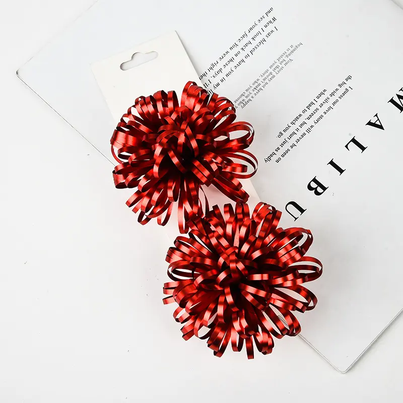 Customized Handmade Gift Christmas Decoration Mini Bows Red 