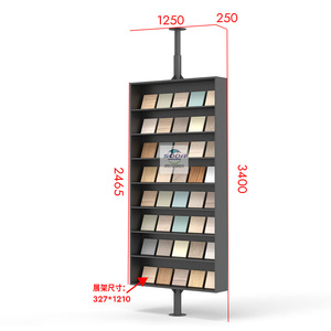 百货商店和建筑材料陈列室瓷砖石材样品可定制旋转金属展示架 - Product Image 2