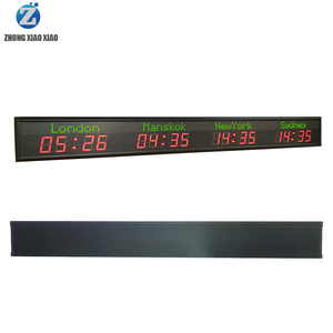 Zhong Xiao Xiao Große digitale LED-Wanduhr für den Innenbereich 4 Zeitzonen Welt Mehr zonen uhr Elektrische Nadel anzeige Industrieller Timer - Product Image 6
