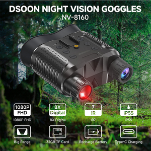 Yetişkinler için 4K kafa monte gece görüş gözlüğü dürbün manuel odak 8X dijital Zoom ile kızılötesi NVG avcılık için, kamp - Product Image 4