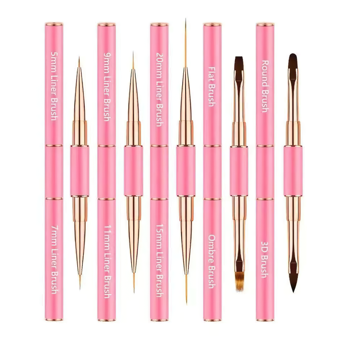 Set di cinque borse Oppo rosa