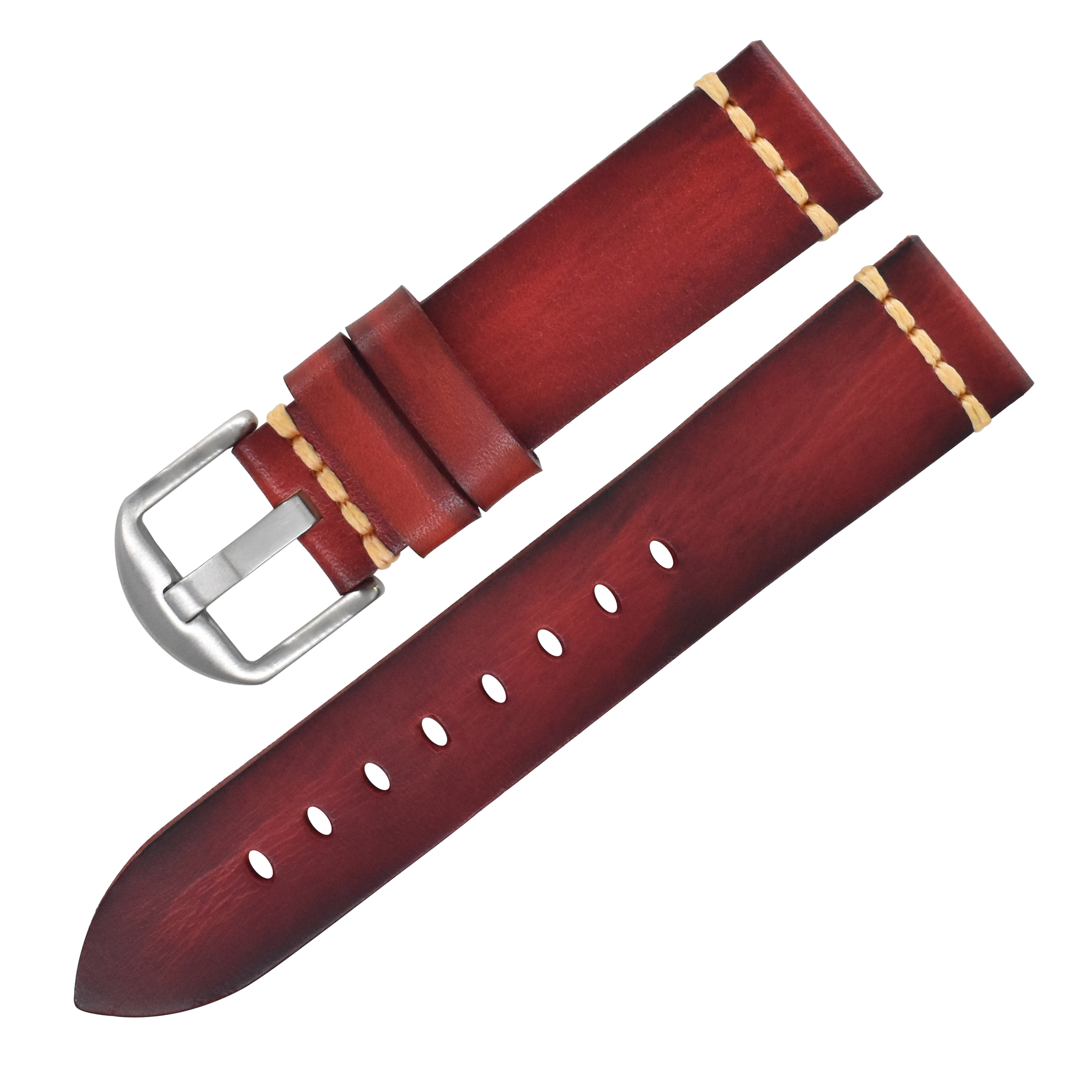 Boucle rouge-argent