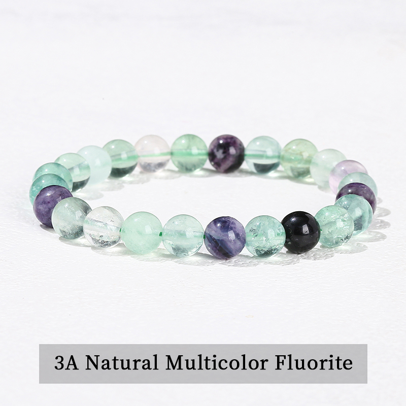 3A Natural Multicolor Fluorite Bracelet