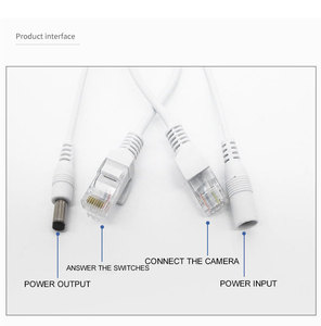 Combinador PoE pasivo de 12V con clasificación IP a prueba de agua para cámaras duales-Cable único Datos de 100Mbps y potencia de voltaje constante - Product Image 4