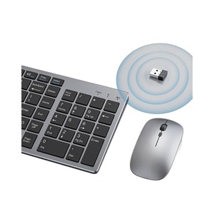 Ultra-Slim Dual-Mode Bluetooth 4.2 2.4G Wireless <strong>Keyboard</strong> Mouse Combo Rechargeable for Multiple Devices USB Interface New - Product Image 4