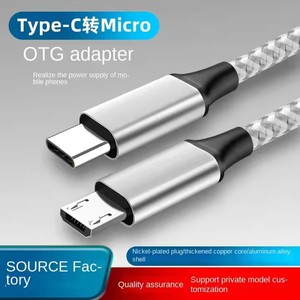 USB CからマイクロUSBケーブルへ1ft、16W充電、480Mbpsデータ転送USBCタイプCからMicroUSBコードへ男性USB-C 2.0