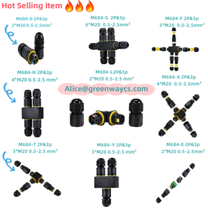 IP67IP68 2ピン3ピン4ピン5ピンネジタイプオスメスIP68コネクタステージライト用防水クイックケーブルコネクタ - Product Image 4