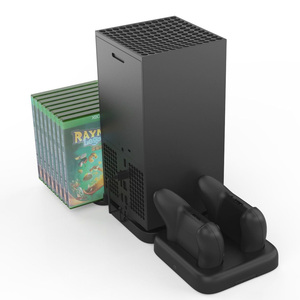 แท่นชาร์จคู่สำหรับ Xbox Series X เครื่องเล่นเกมแท่นชาร์จแบบคู่อุปกรณ์เสริม3-in-1ไฟสีฟ้าแนวตั้งขาตั้งแผ่นเกม - Product Image 3