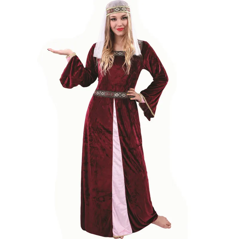 Vestido Medieval de Halloween para mujer, vestido de fiesta renacentista, encantador