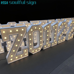 Giá nhà máy 0-9 số A-Z chữ cái biển hiệu chữ marquee 3ft 4ft tùy chỉnh chữ Marry Me Love cho trang trí đám cưới hoạt động biển hiệu LED - Product Image 5