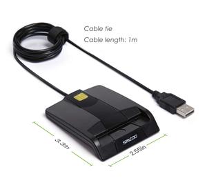 เครื่องอ่านการ์ด USB-A CAC การติดตั้งภายนอกเข้ากันได้กับ DOD การเข้าถึงทั่วไปสำหรับ Win MAC Linux - Product Image 4