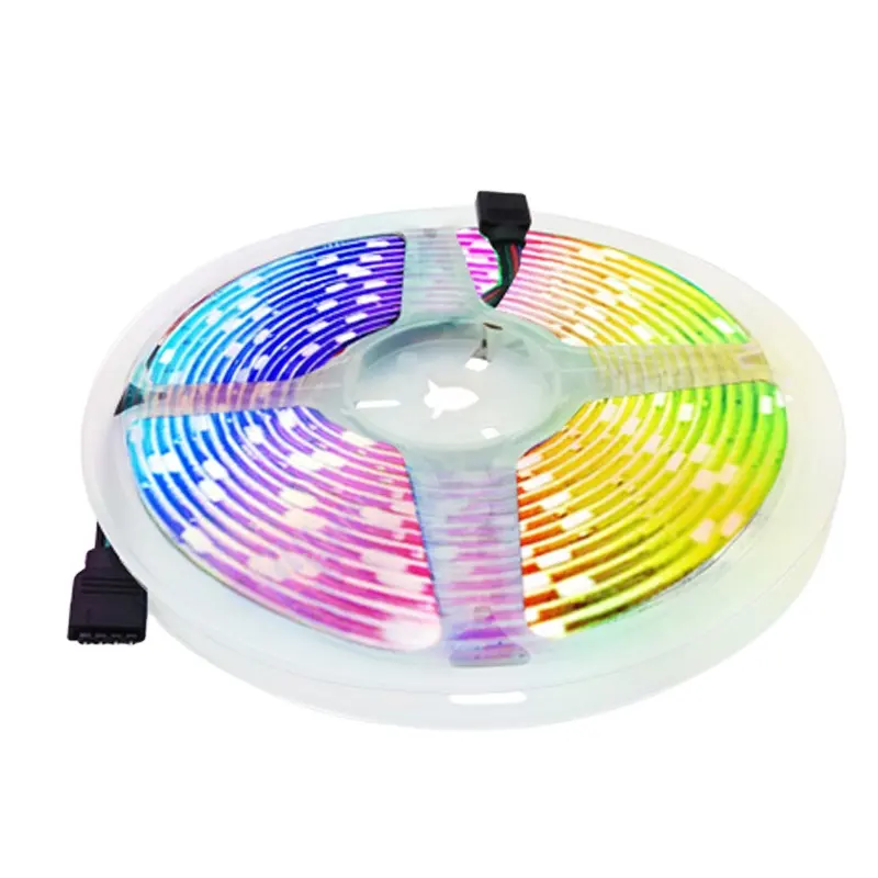 ความสว่างสูงไฟ Led Strip แบบยืดหยุ่น5เมตรข่มขืน Light DC12V อบอุ่นสีขาว RGB 5050 60Leds Led Light Strip